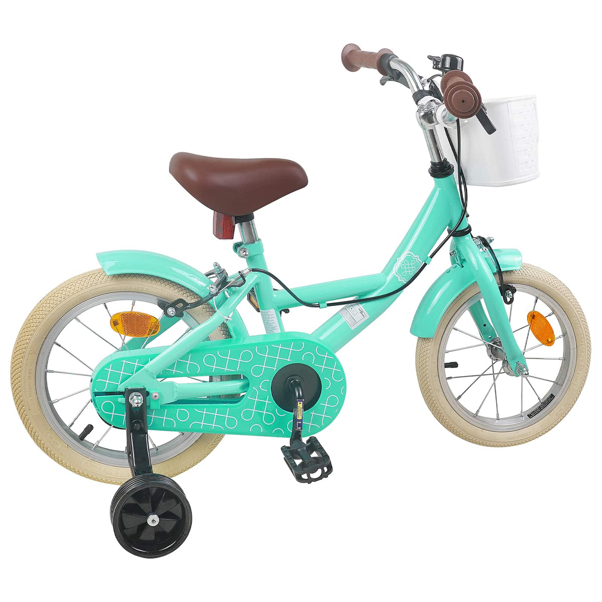 Børnecykel 16 tommer til 4-6 år gamle Havgrøn