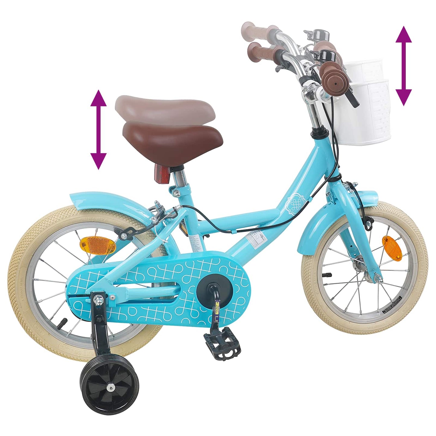 Børnecykel 12 tommer til 2-4 år gamle Lyseblå