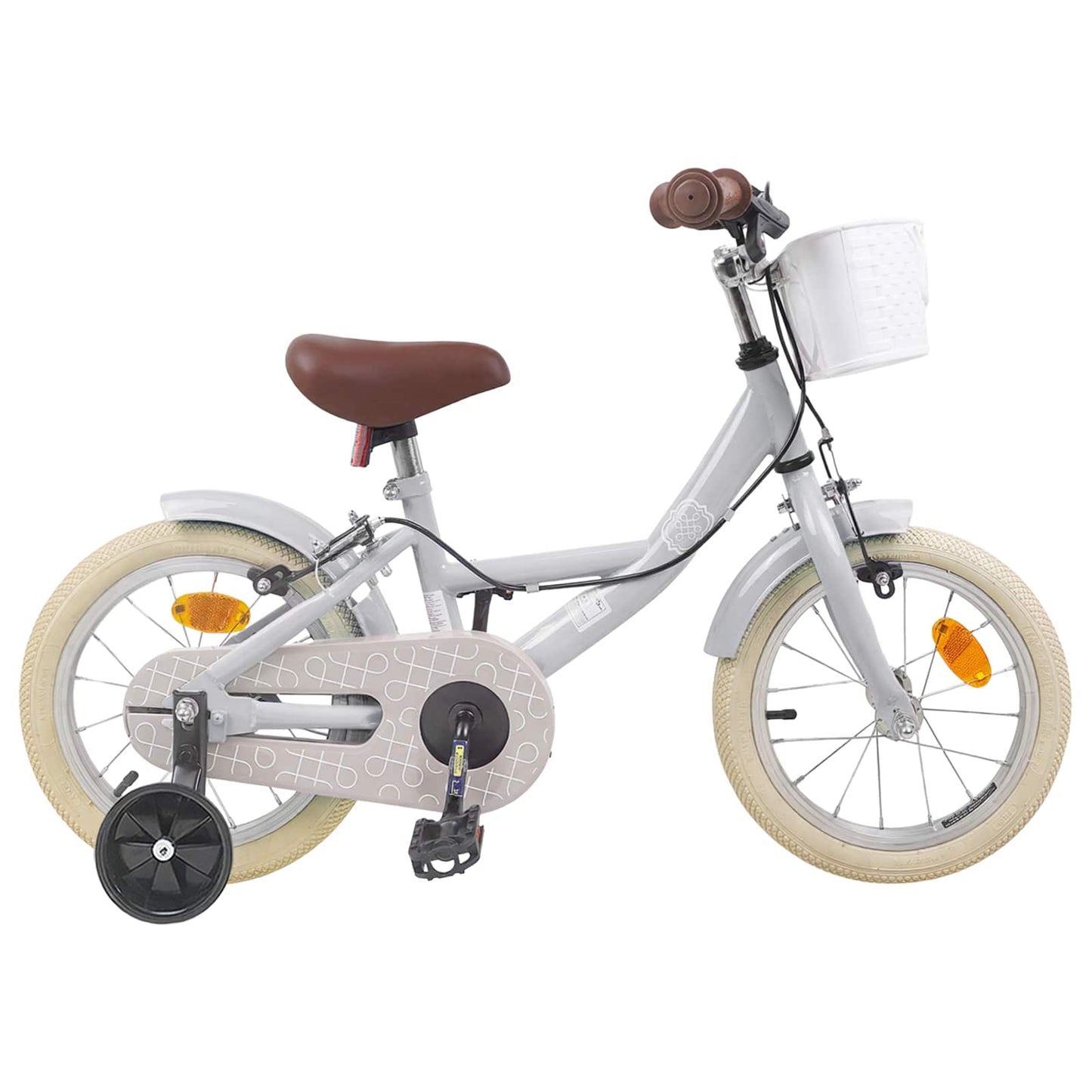 Børnecykel 16 tommer til 4-6 år gamle Lysegrå