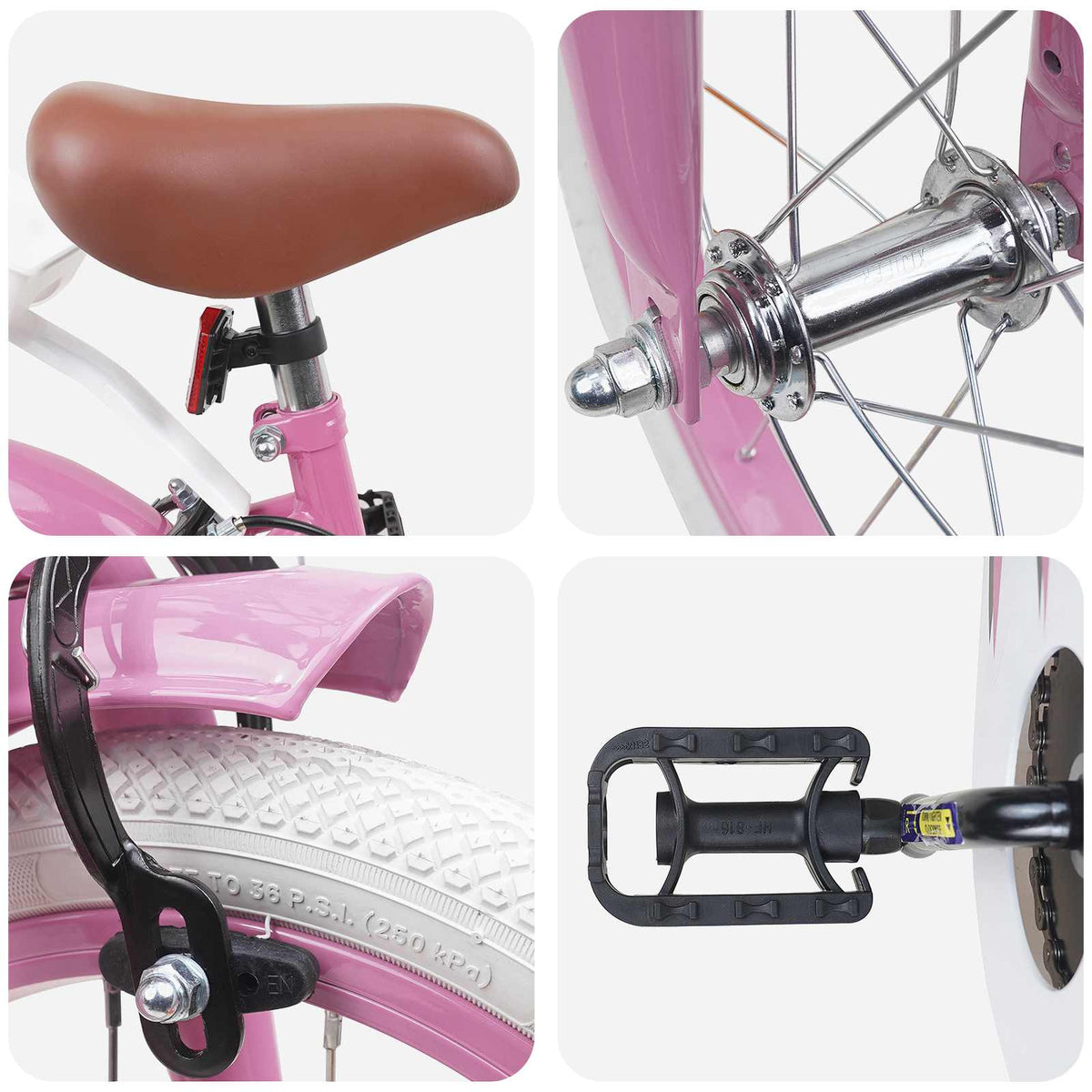 Børnecykel 12 tommer til 2-4 år gamle Lys pink