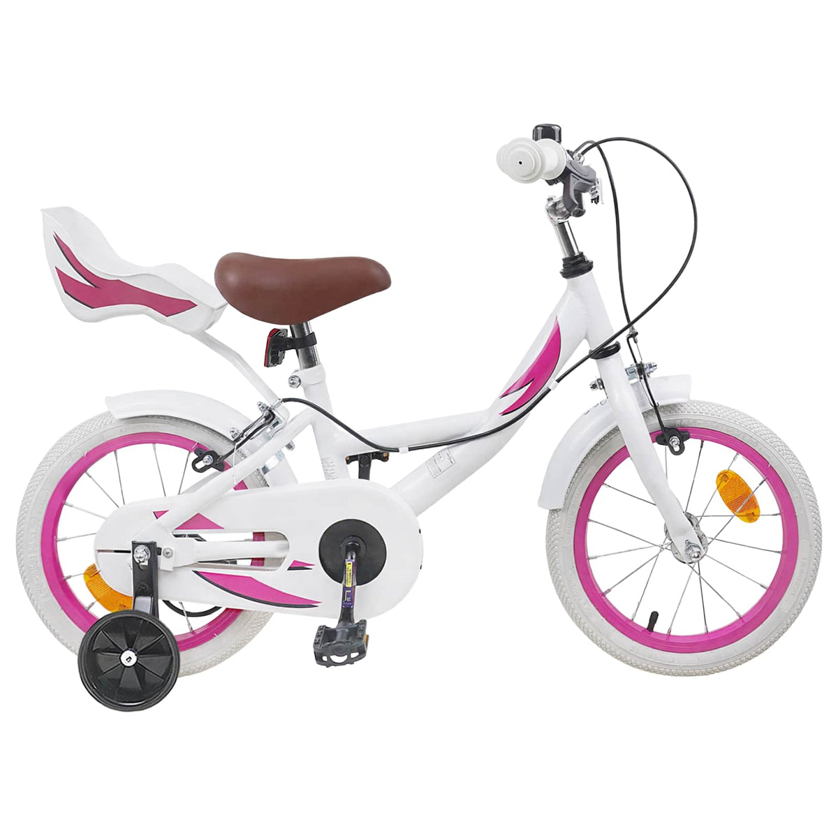 Børnecykel 14 tommer anbefalet til 3-5 år gammel Hvid