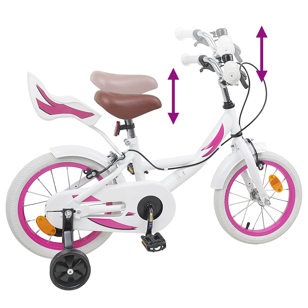 Børnecykel 16 tommer til 4-6 år gamle Hvid