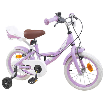 Børnecykel 14 tommer anbefalet til 3-5 år gammel Lilla
