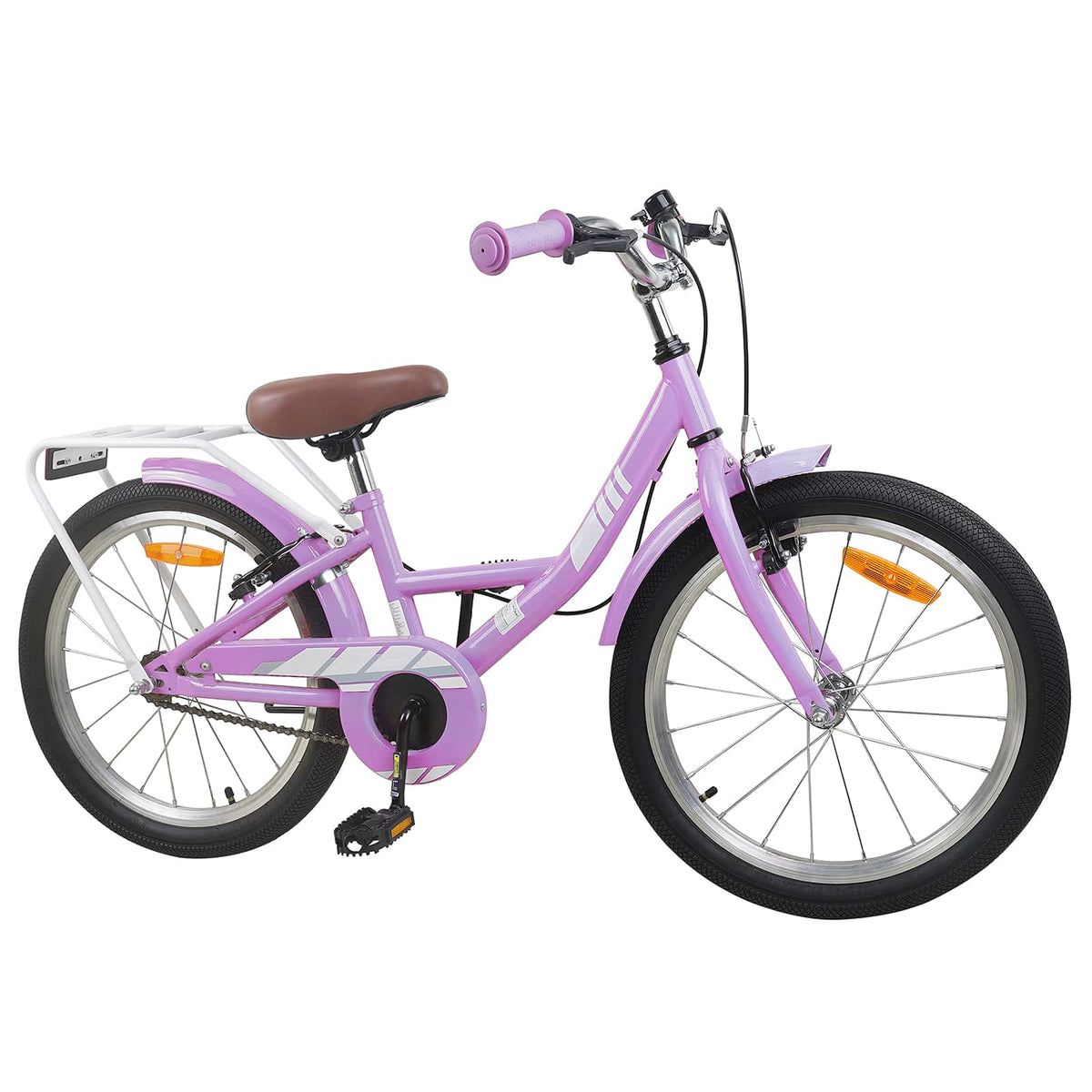 Børnecykel 18 tommer til 5-7 år gammel Lilla