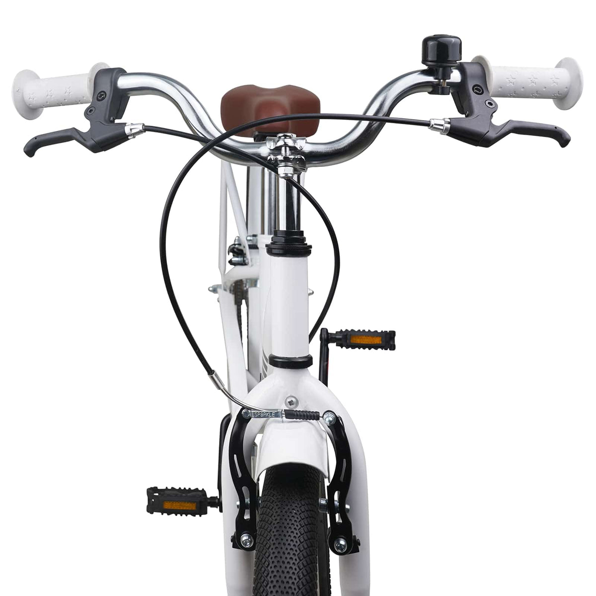 Børnecykel 18 tommer til 5-7 år gammel Hvid