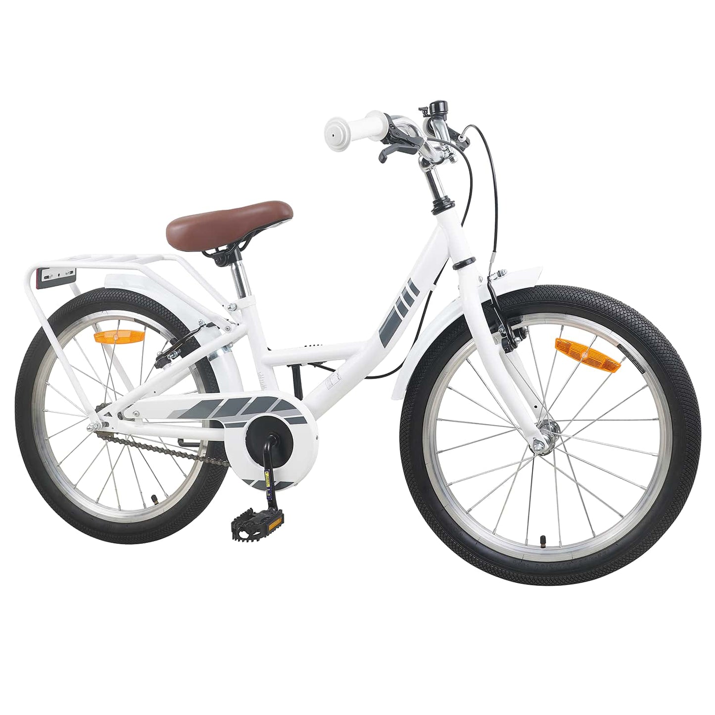 Børnecykel 18 tommer til 5-7 år gammel Hvid