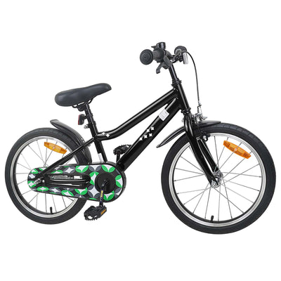 Børnecykel 18 tommer til 5-7 år gammel Sort