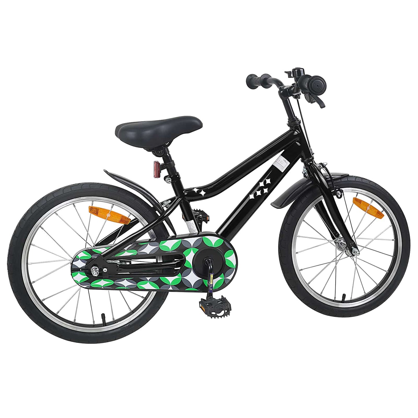 Børnecykel 18 tommer til 5-7 år gammel Sort