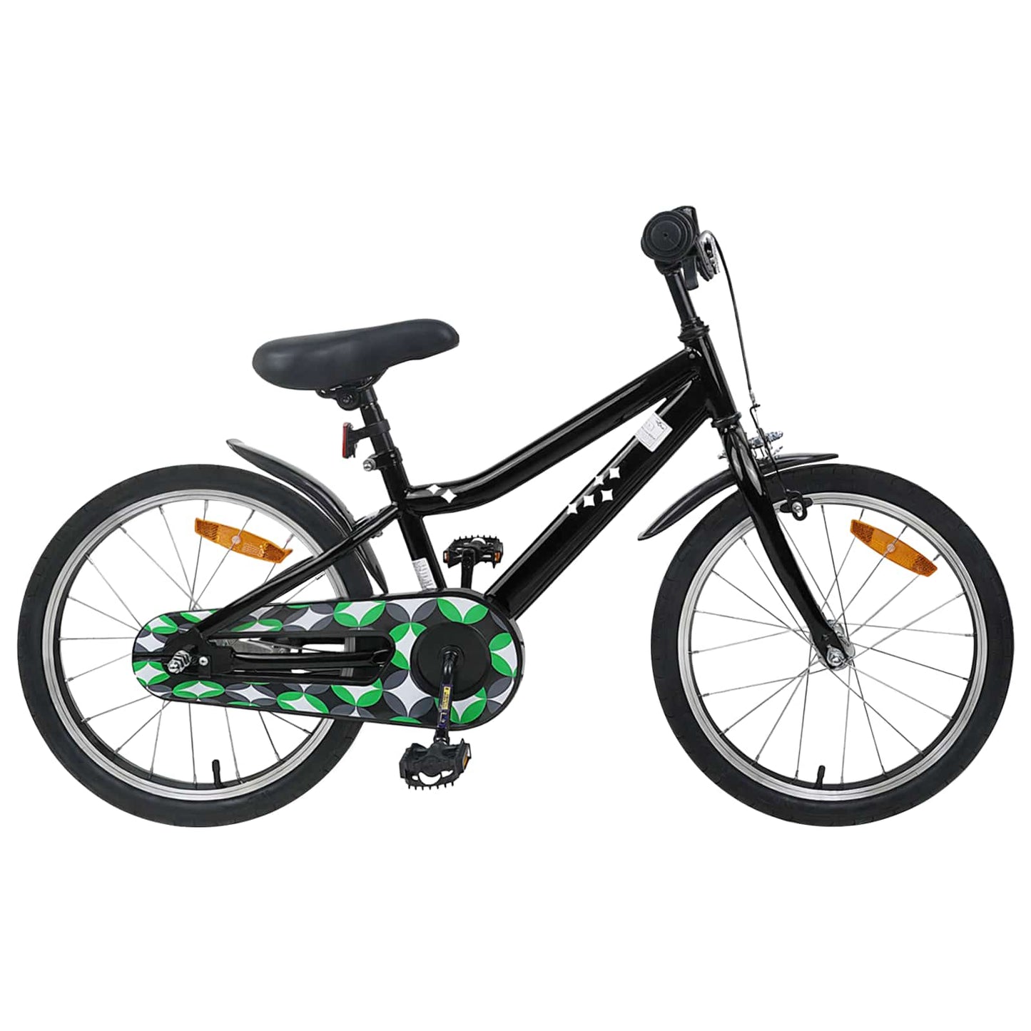 Børnecykel 18 tommer til 5-7 år gammel Sort