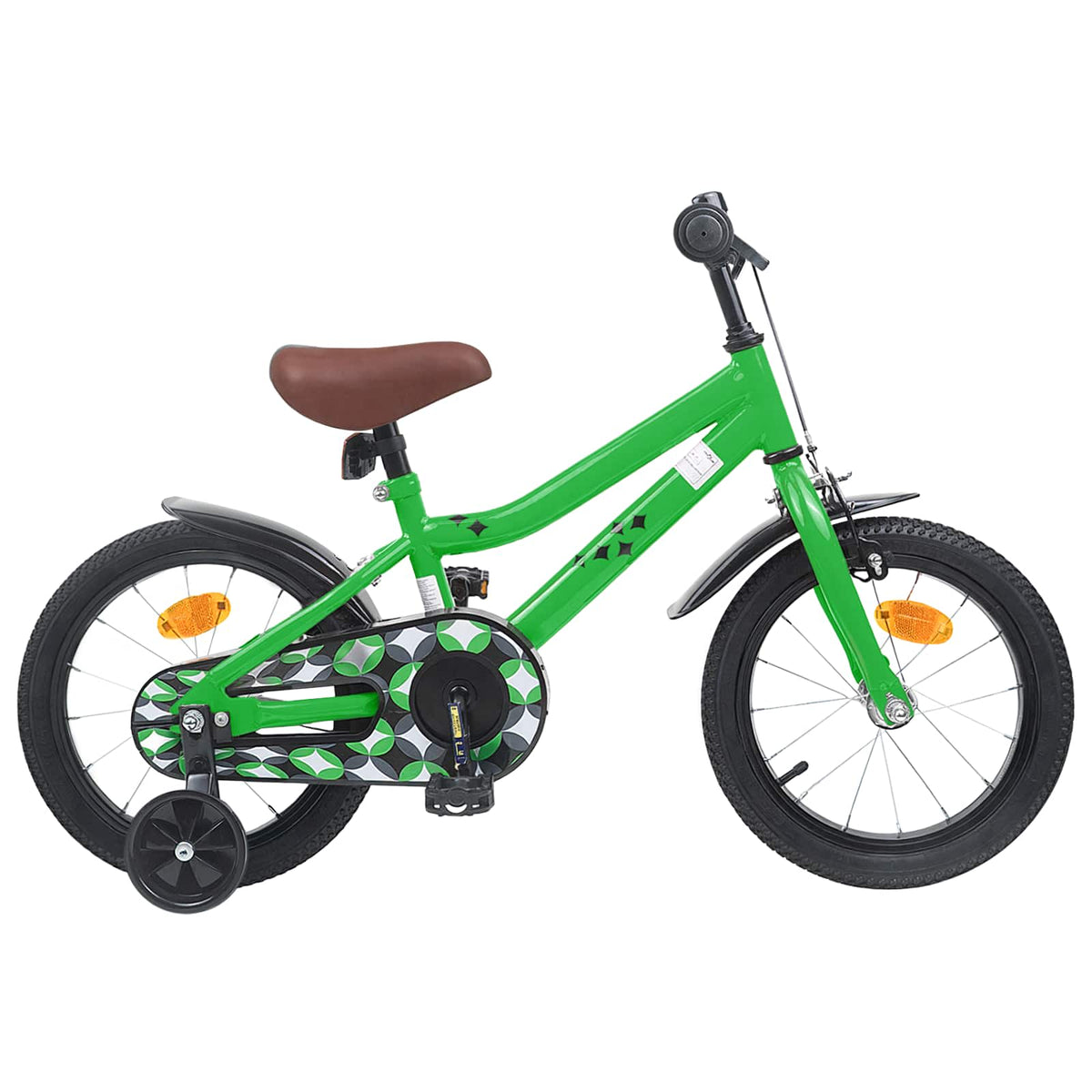 Børnecykel 16 tommer til 4-6 år gamle Grøn