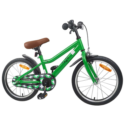 Børnecykel 18 tommer til 5-7 år gammel Grøn