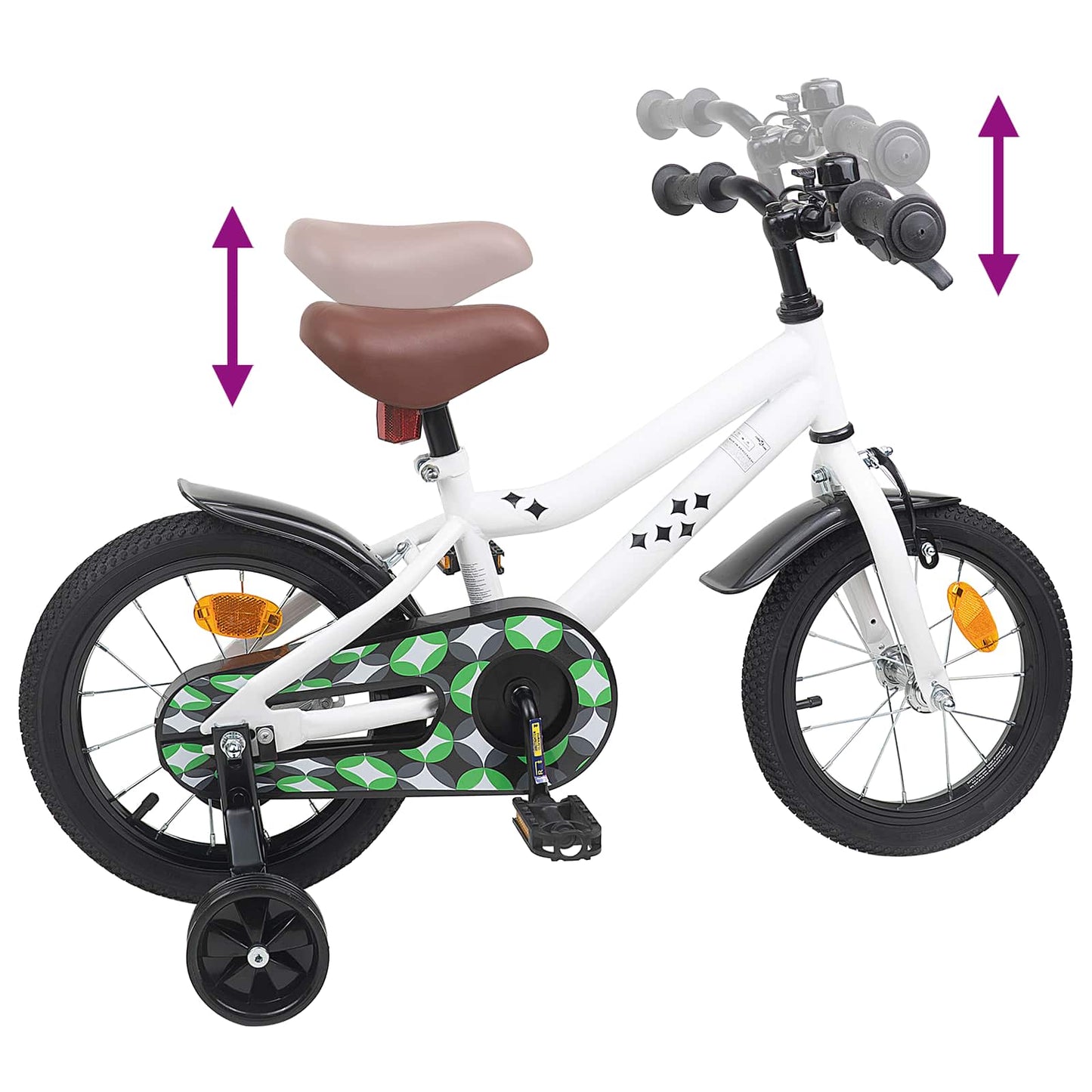 Børnecykel 16 tommer til 4-6 år gamle Hvid
