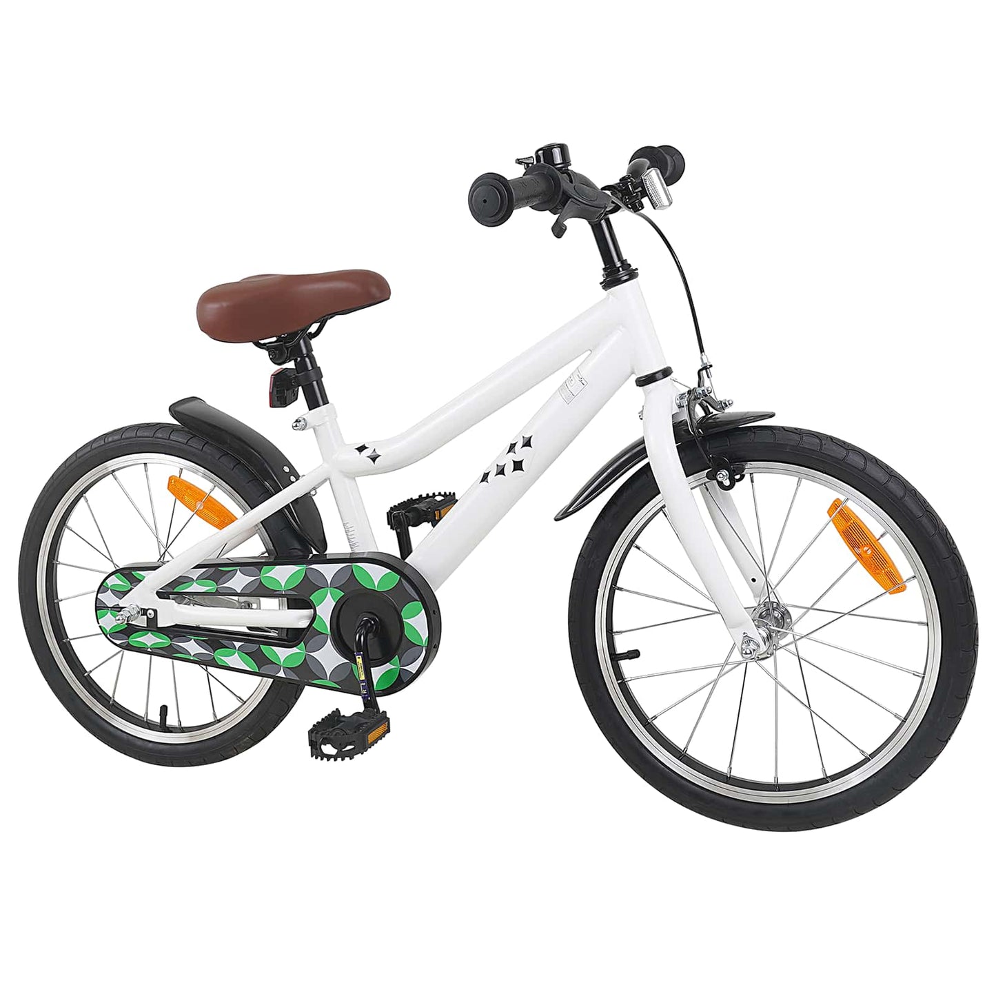 Børnecykel 18 tommer til 5-7 år gammel Hvid