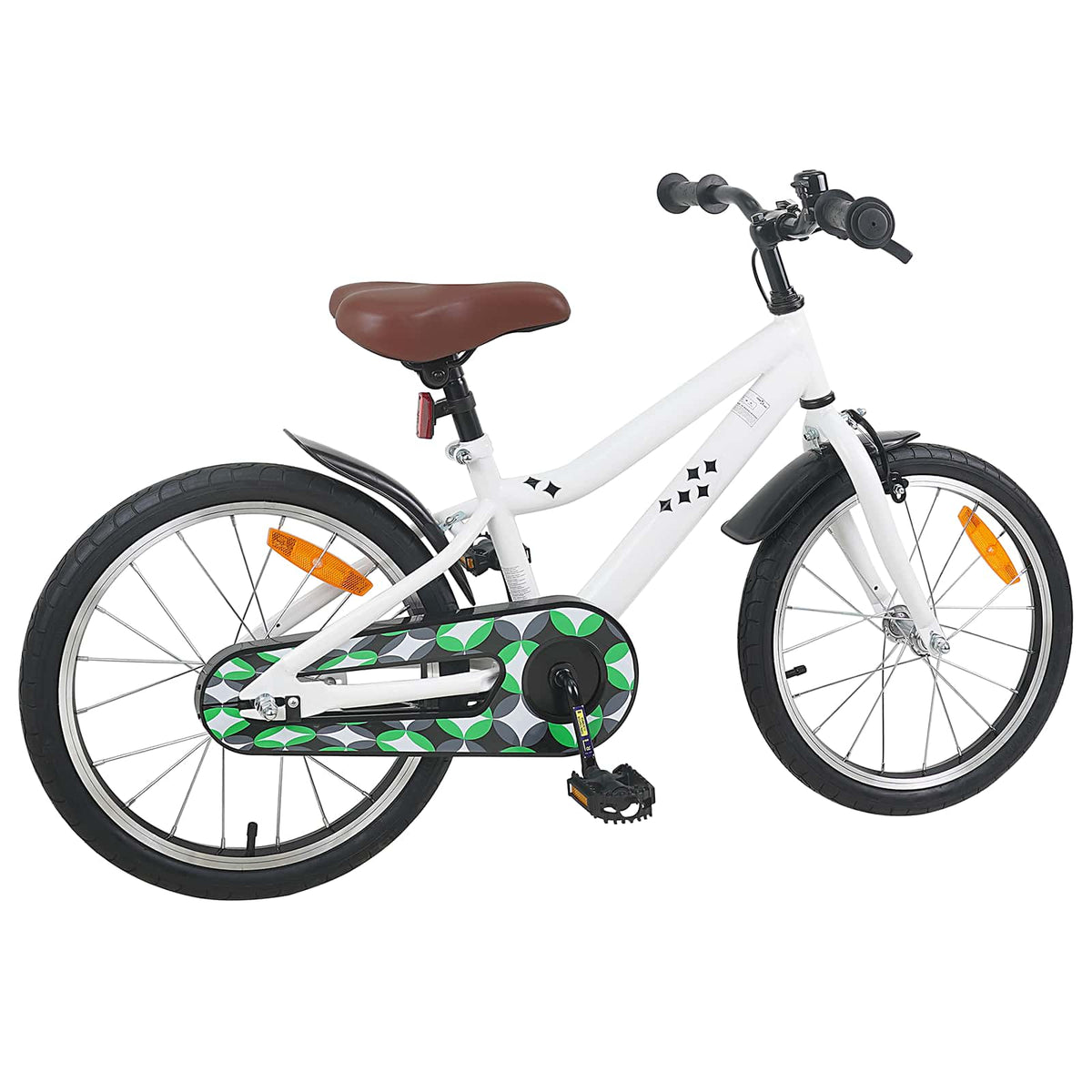 Børnecykel 18 tommer til 5-7 år gammel Hvid