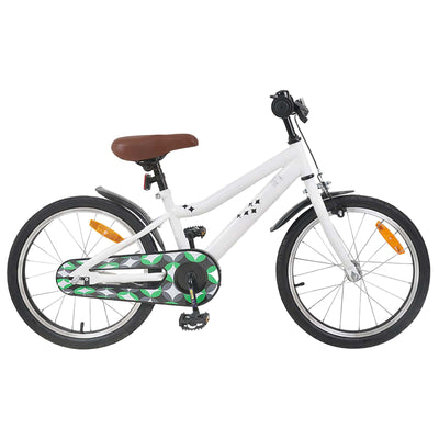 Børnecykel 18 tommer til 5-7 år gammel Hvid