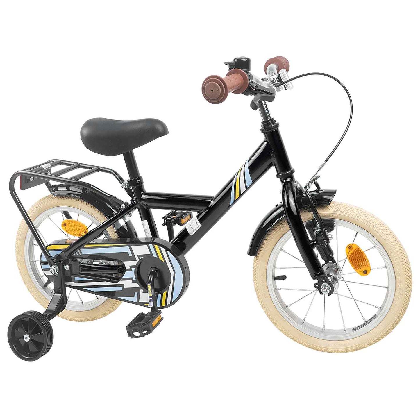 Børnecykel 12 tommer til 2-4 år gamle Sort