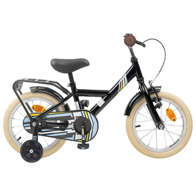 Børnecykel 14 tommer anbefalet til 3-5 år gammel Sort