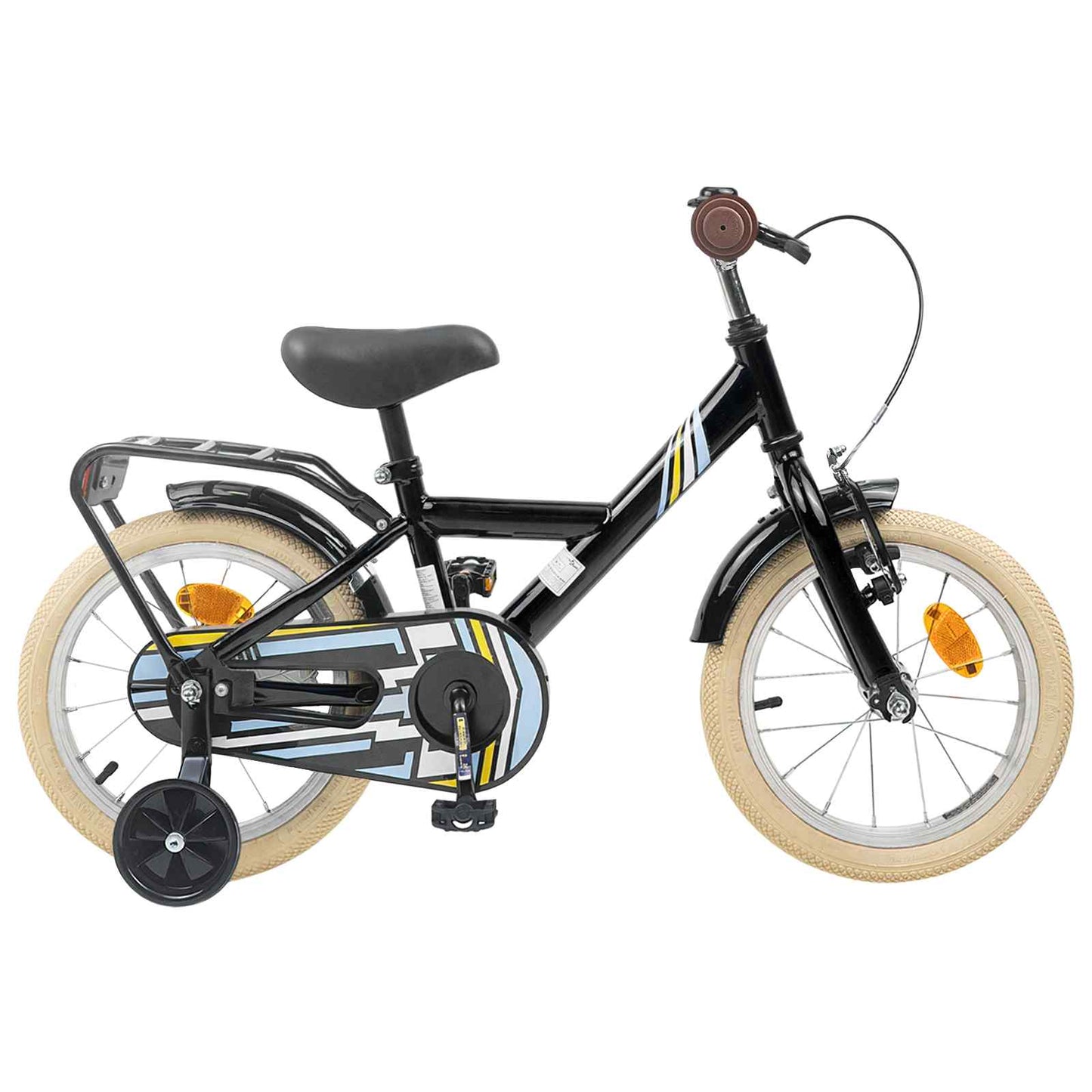 Børnecykel 16 tommer til 4-6 år gamle Sort