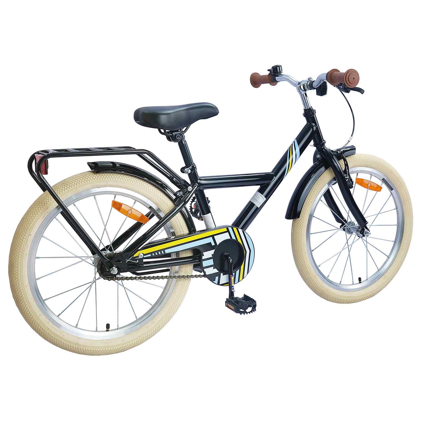 Børnecykel 18 tommer til 5-7 år gammel Sort