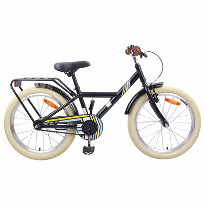 Børnecykel 18 tommer til 5-7 år gammel Sort
