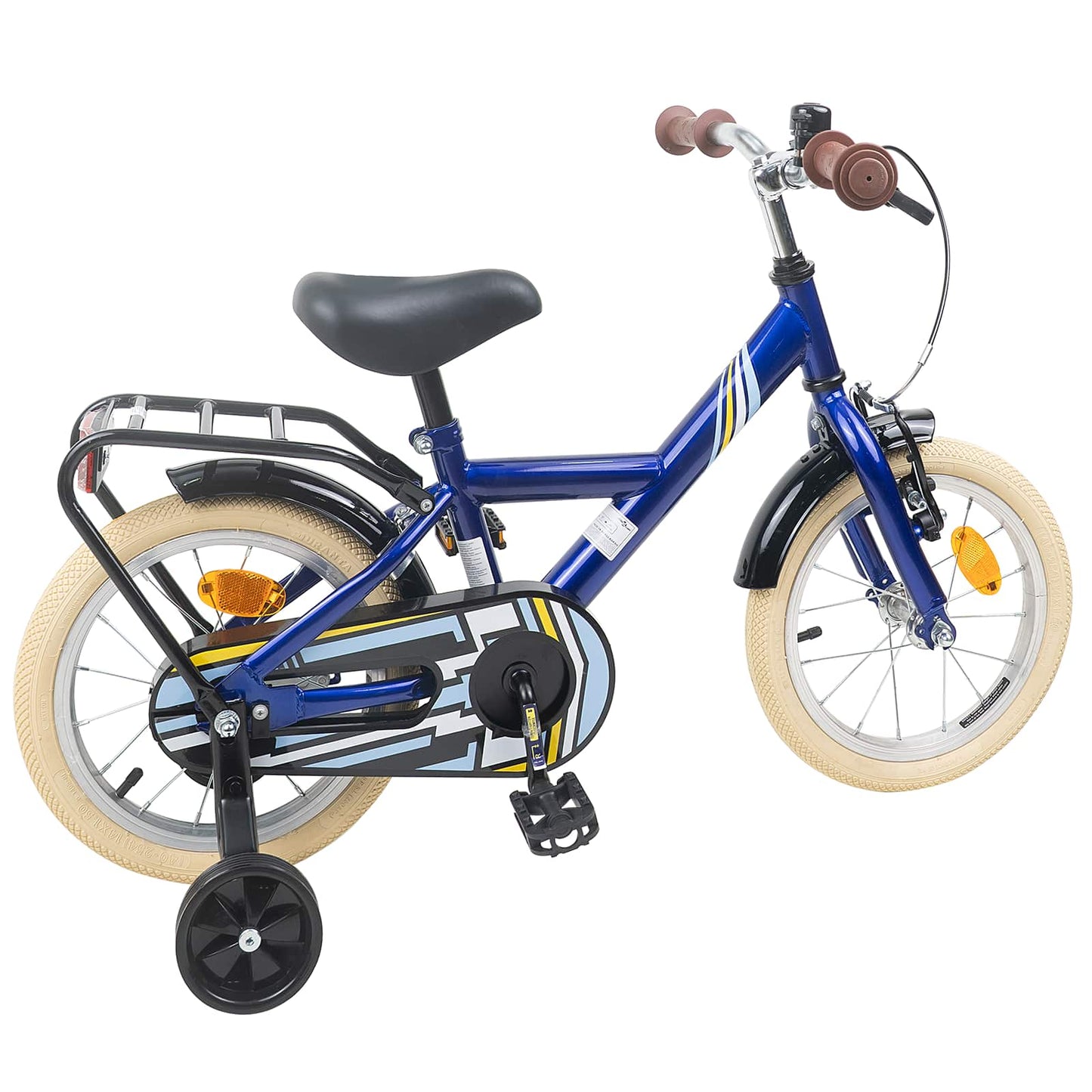 Børnecykel 14 tommer anbefalet til 3-5 år gammel Mørk blå