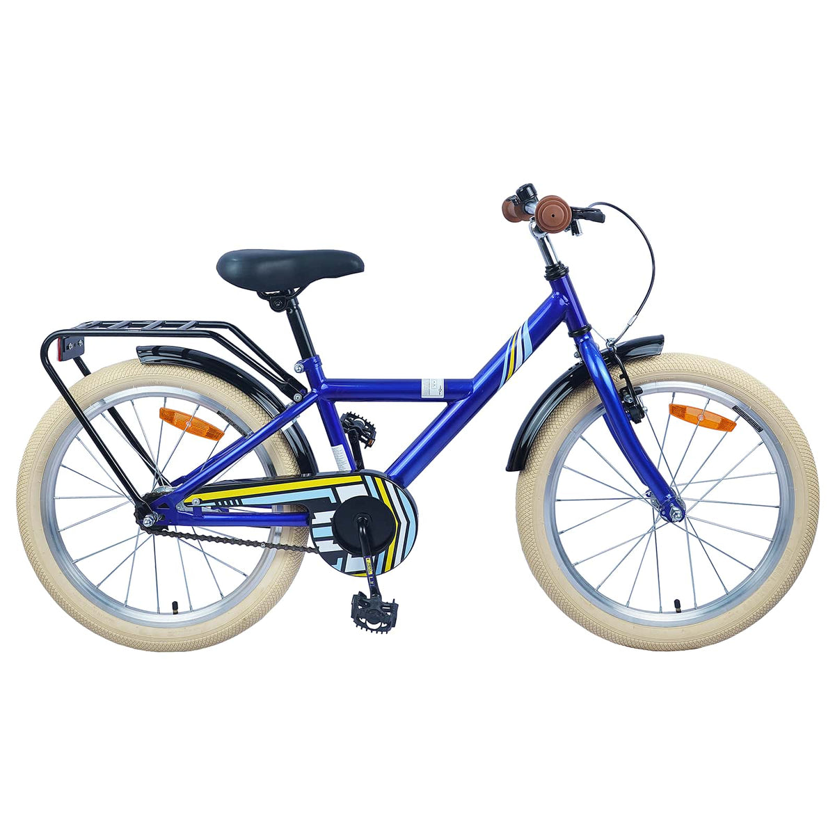 Børnecykel 18 tommer til 5-7 år gammel Mørk blå