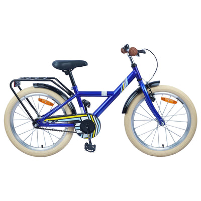 Børnecykel 18 tommer til 5-7 år gammel Mørk blå