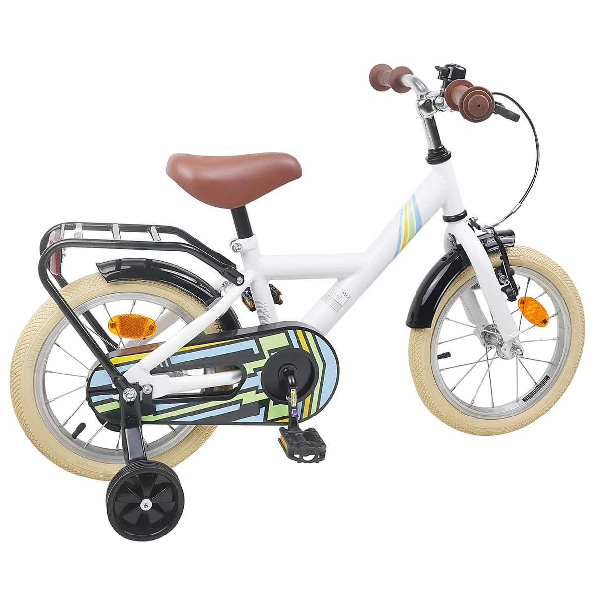 Børnecykel 14 tommer anbefalet til 3-5 år gammel Hvid
