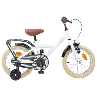 Børnecykel 14 tommer anbefalet til 3-5 år gammel Hvid