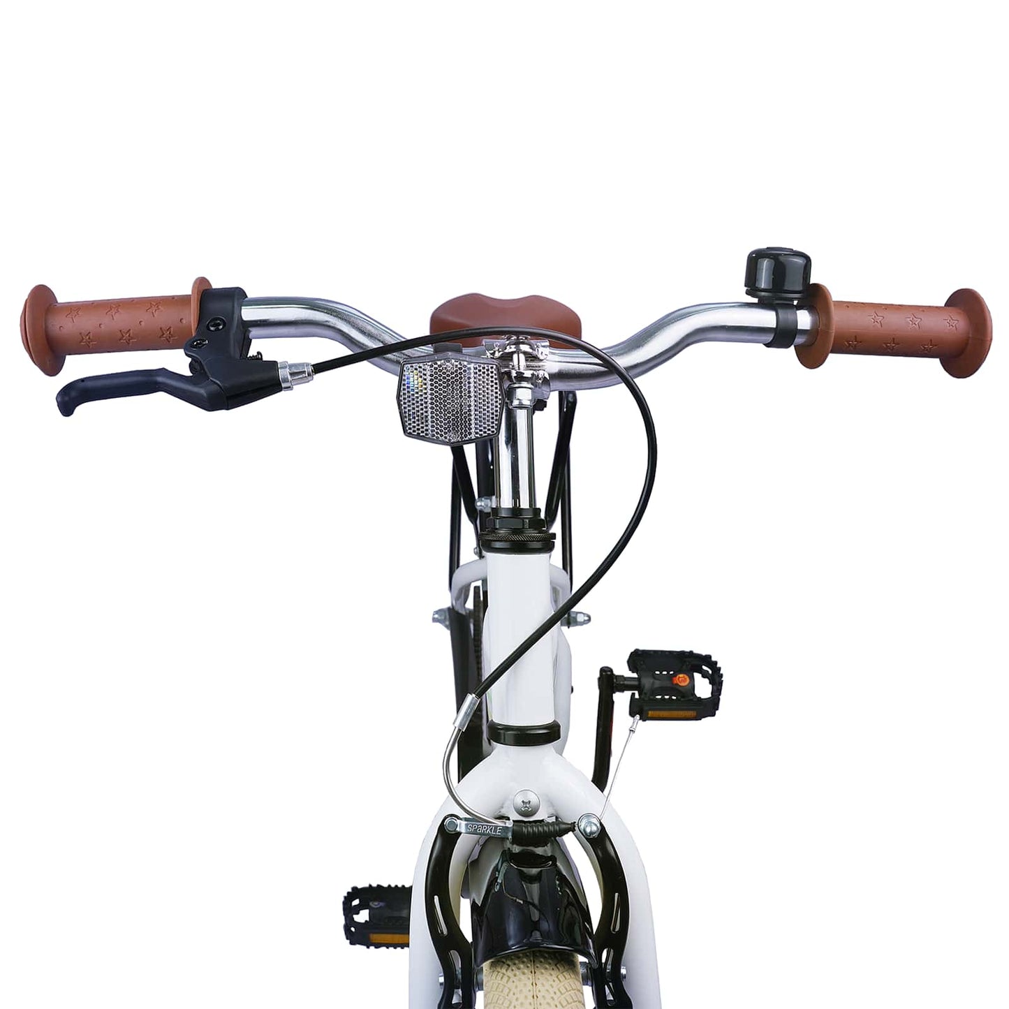Børnecykel 18 tommer til 5-7 år gammel Hvid
