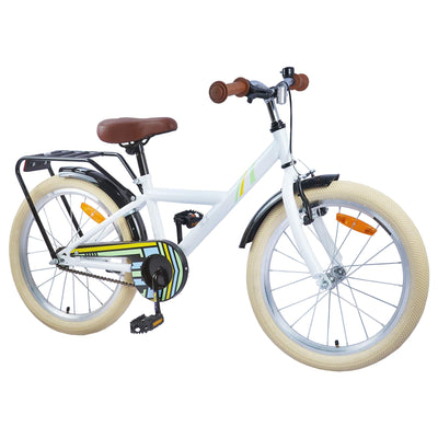 Børnecykel 20 tommer til børn i alderen 6-11 år Hvid