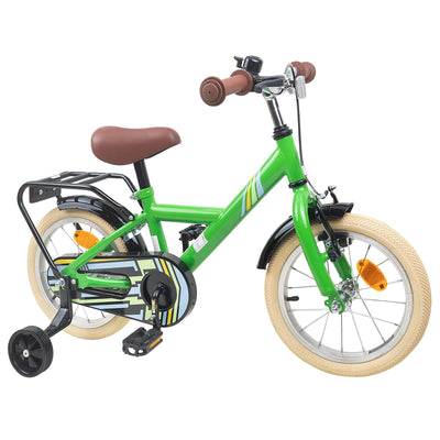 Børnecykel 14 tommer anbefalet til 3-5 år gammel Grøn