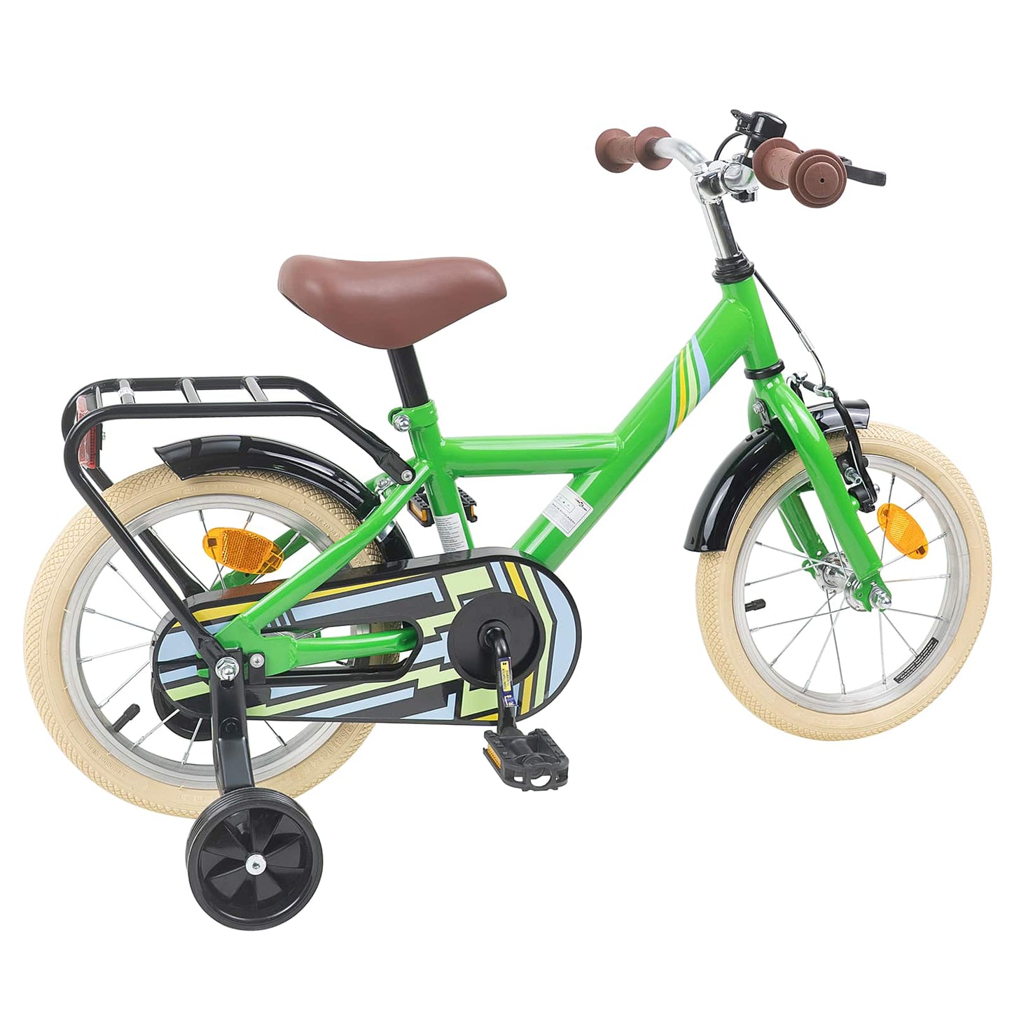 Børnecykel 14 tommer anbefalet til 3-5 år gammel Grøn