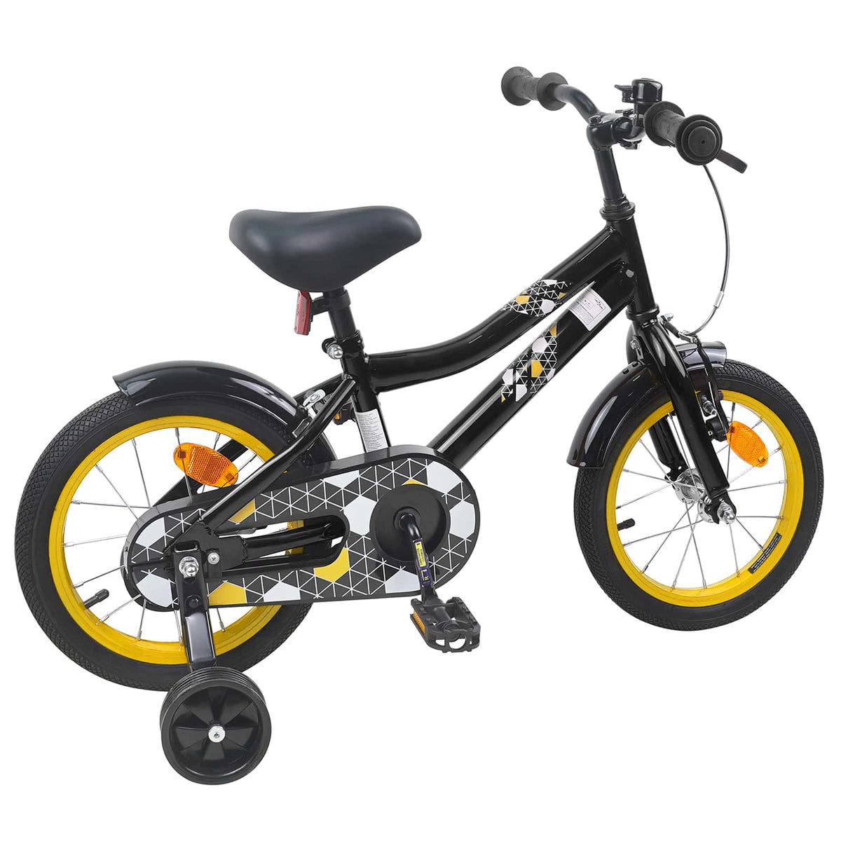 Børnecykel 12 tommer til 2-4 år gamle Sort