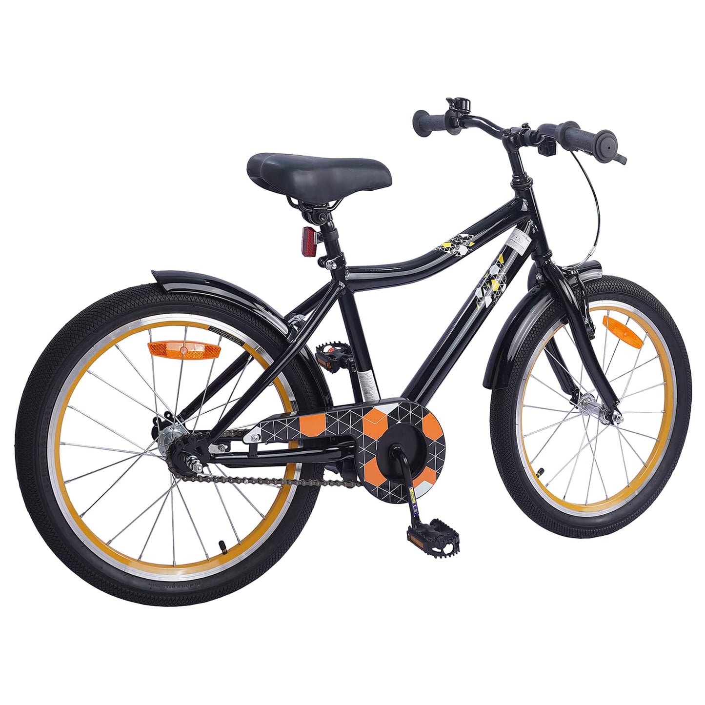 Børnecykel 18 tommer til 5-7 år gammel Sort
