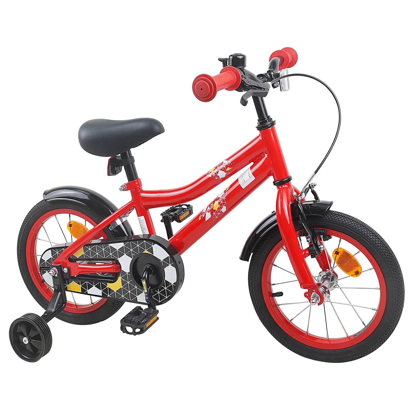 Børnecykel 16 tommer til 4-6 år gamle Rød