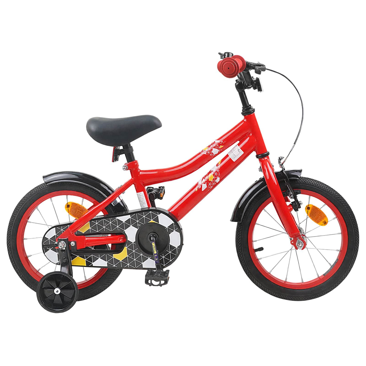 Børnecykel 16 tommer til 4-6 år gamle Rød