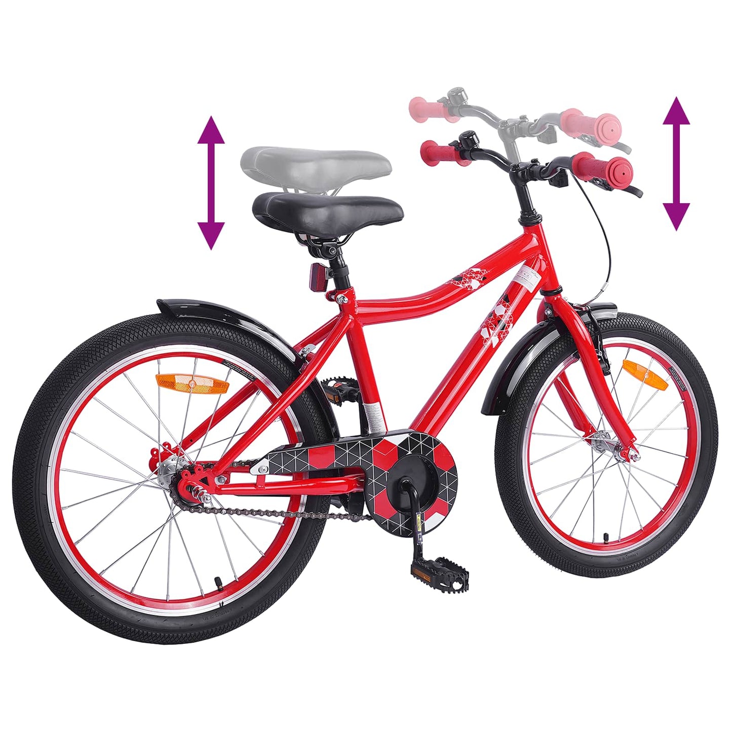 Børnecykel 20 tommer til børn i alderen 6-11 år Rød