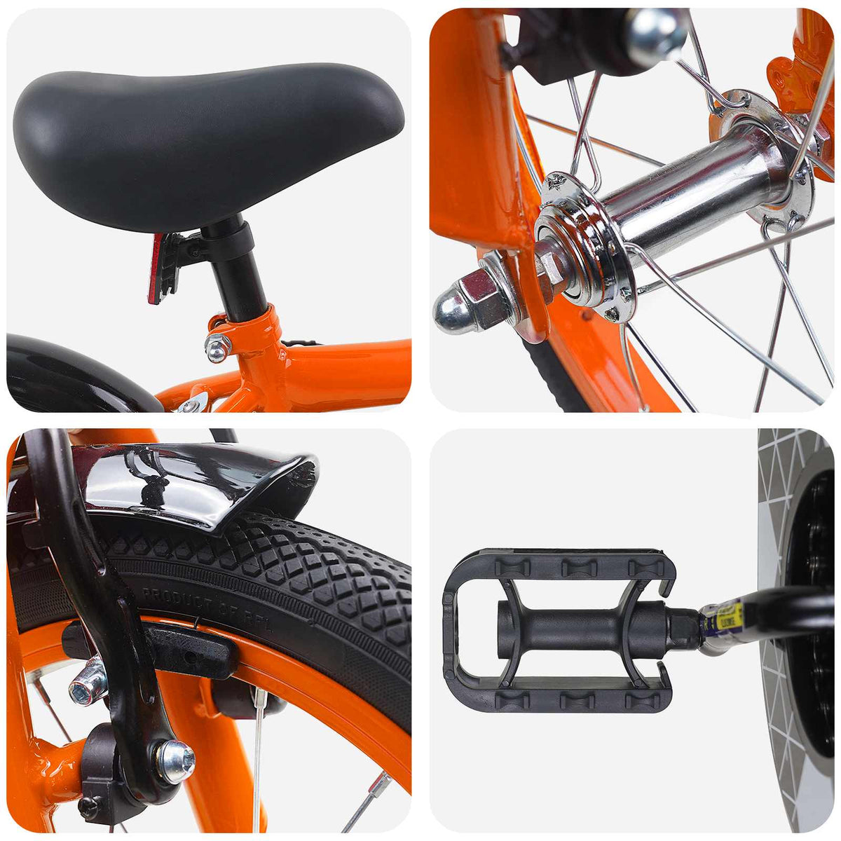 Børnecykel 12 tommer til 2-4 år gamle Orange