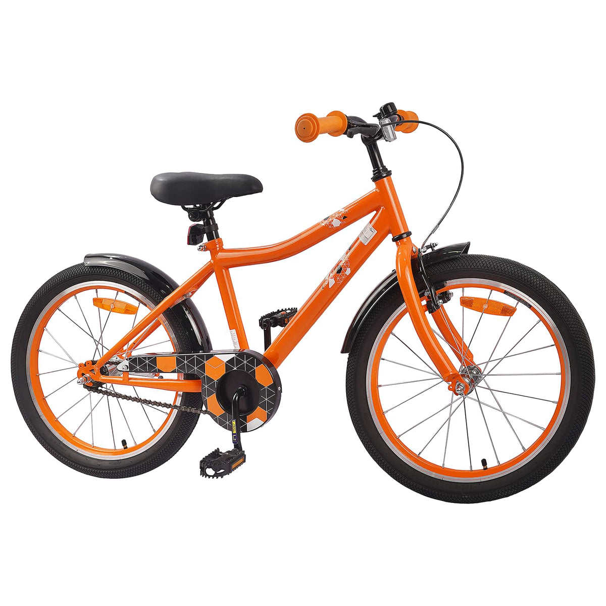 Børnecykel 18 tommer til 5-7 år gammel Orange