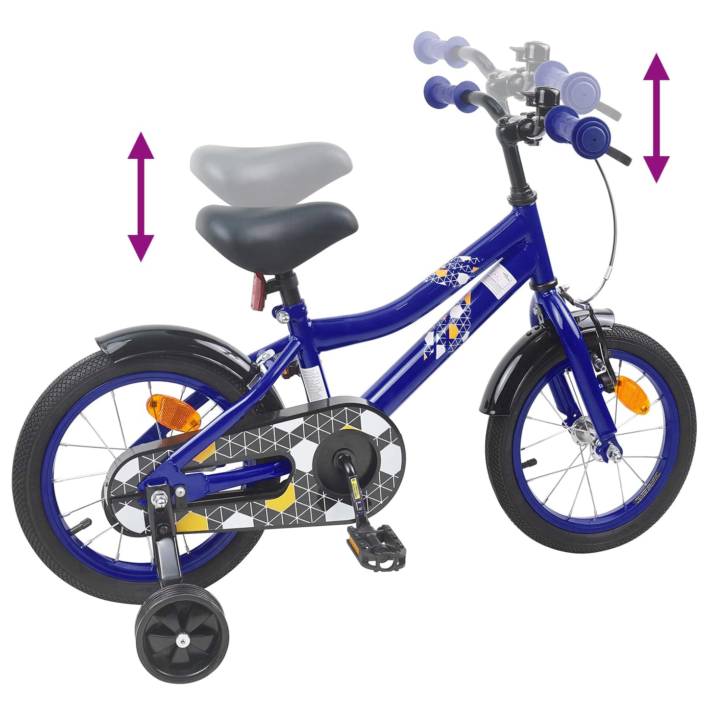 Børnecykel 16 tommer til 4-6 år gamle Mørk blå