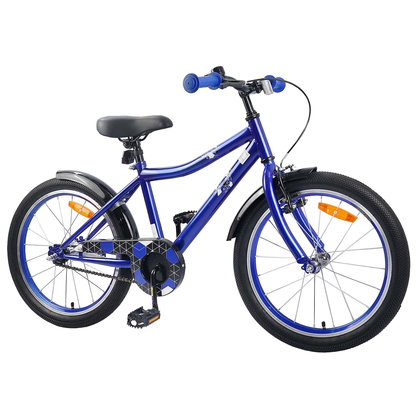 Børnecykel 18 tommer til 5-7 år gammel Mørk blå