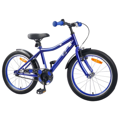 Børnecykel 18 tommer til 5-7 år gammel Mørk blå