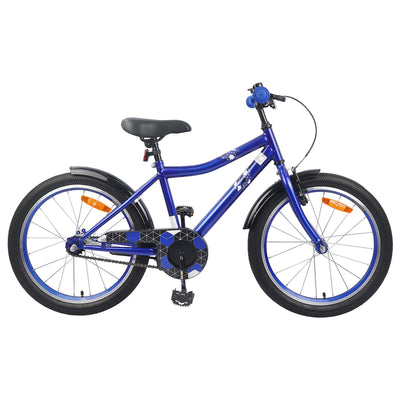Børnecykel 18 tommer til 5-7 år gammel Mørk blå