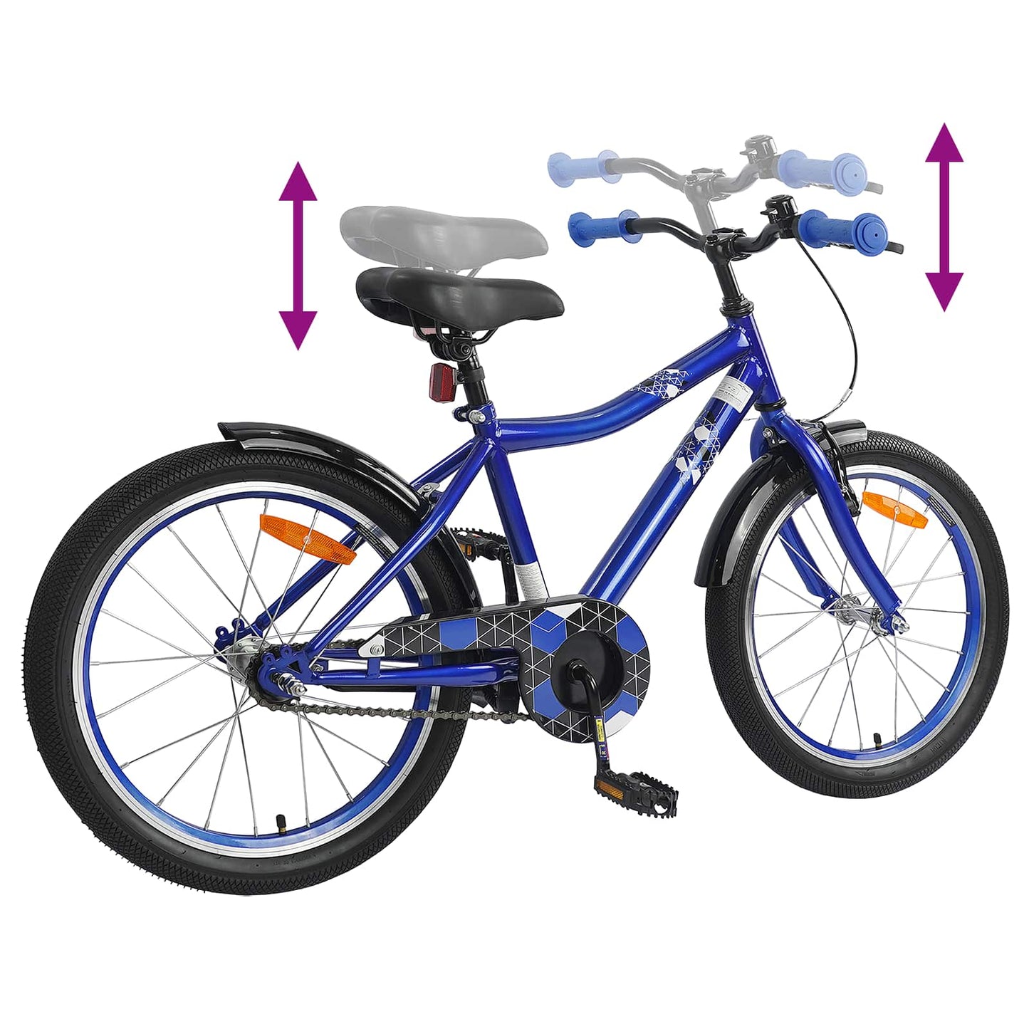 Børnecykel 20 tommer til børn i alderen 6-11 år Mørk blå