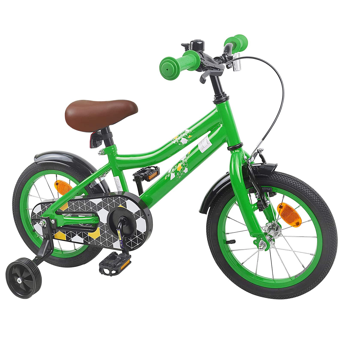 Børnecykel 16 tommer til 4-6 år gamle Grøn