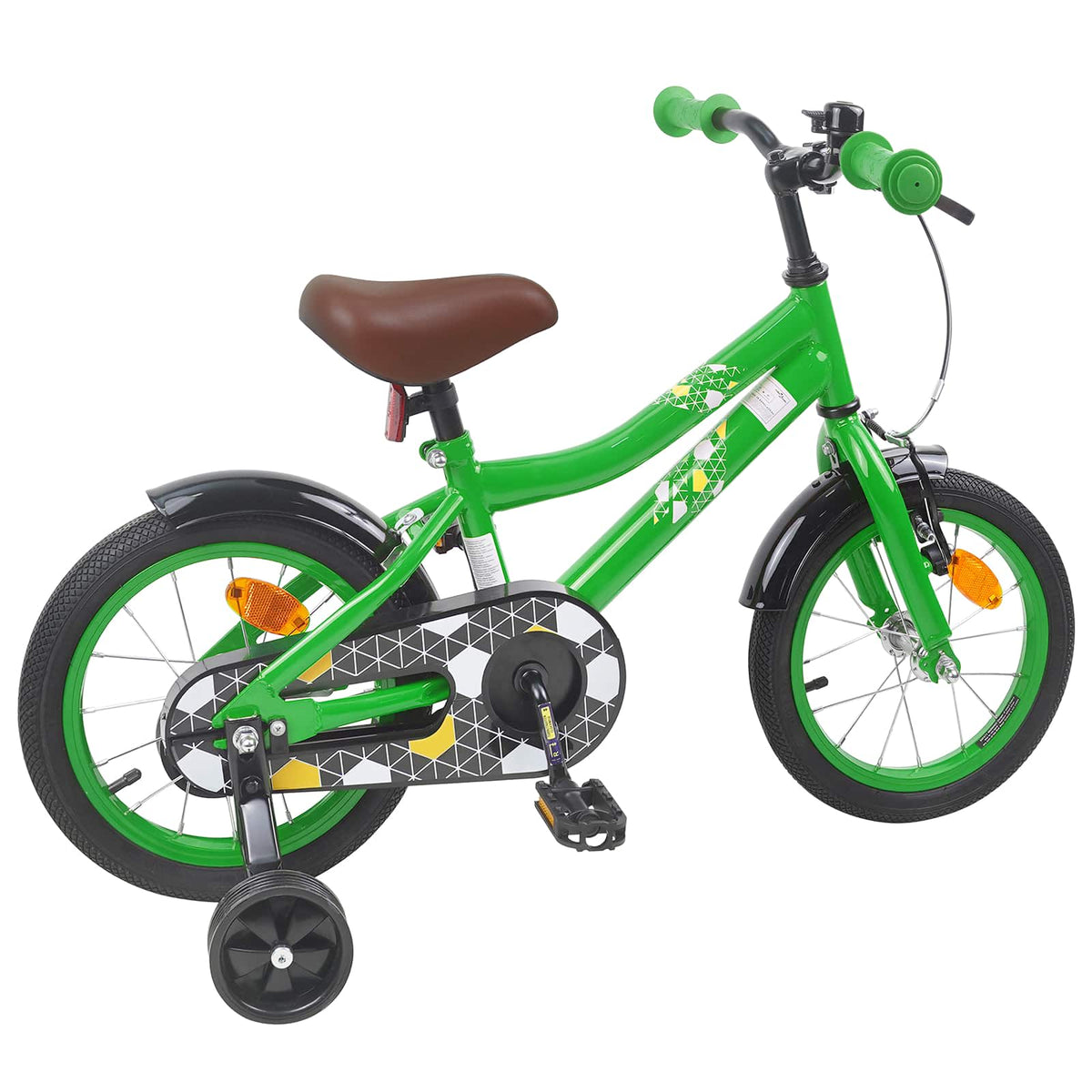 Børnecykel 16 tommer til 4-6 år gamle Grøn