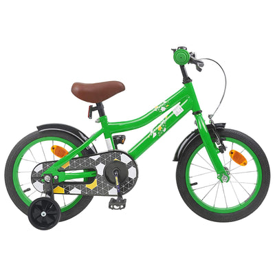 Børnecykel 16 tommer til 4-6 år gamle Grøn