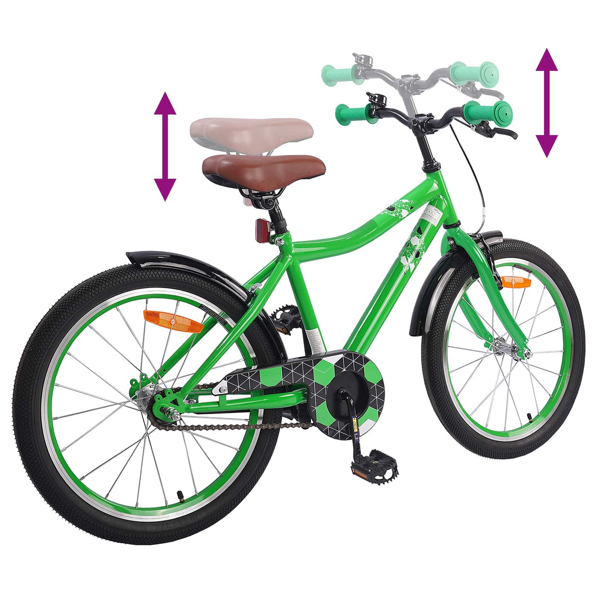 Børnecykel 20 tommer til børn i alderen 6-11 år Grøn