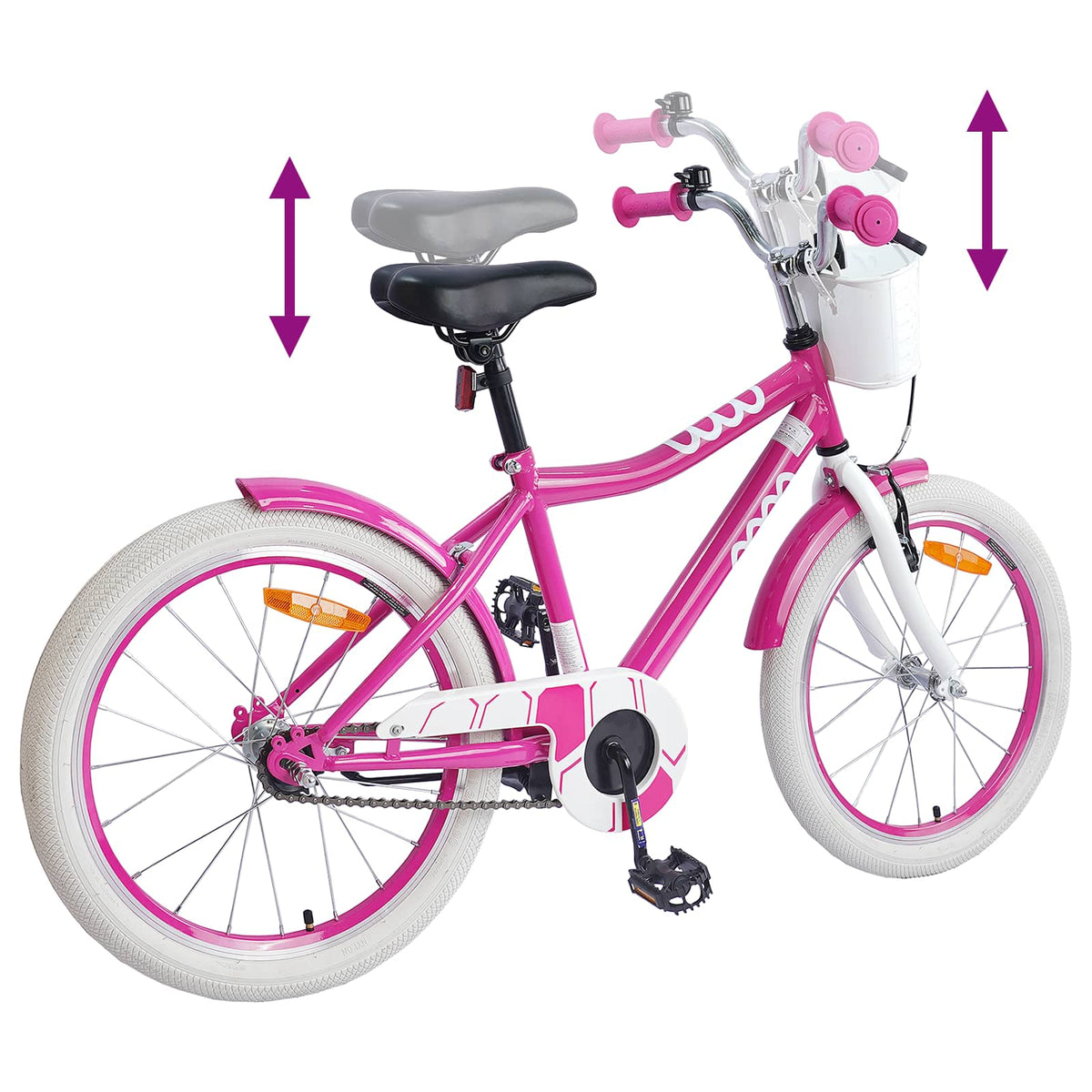 Børnecykel 20 tommer til børn i alderen 6-11 år Lyserød